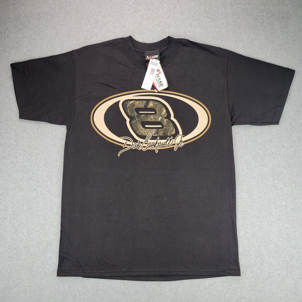 Chase Authentics Dale Earnhardt Jr T-Shirt Mens Large Black Camo #8